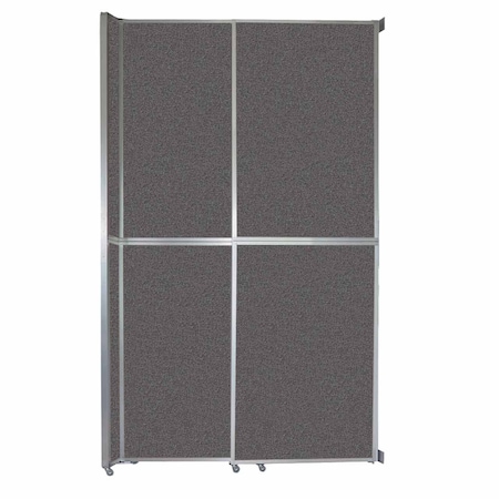 Versare Operable Wall Sliding Room Divider 6'10" x 12'3" Charcoal Gray Fabric 1072207-2